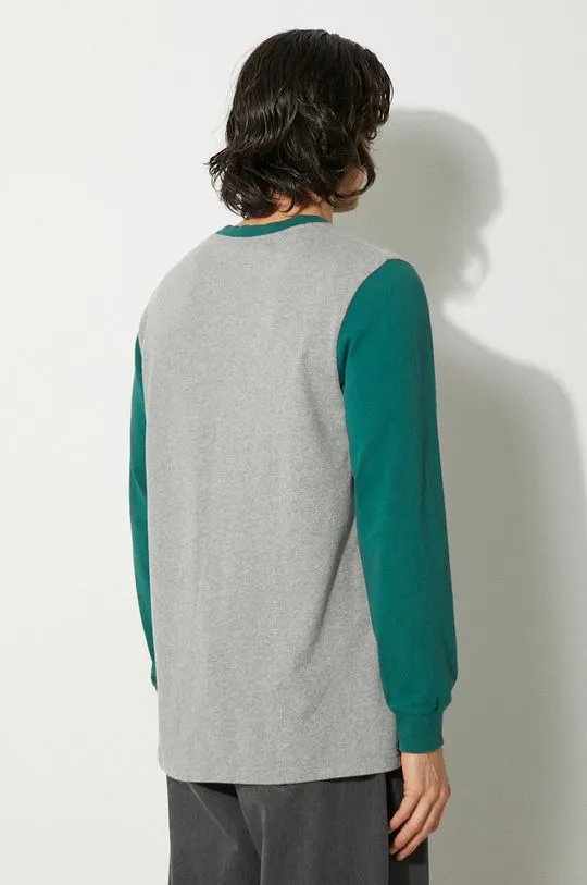 Wood Wood cotton longsleeve top Mark IVY Longsleeve gray color